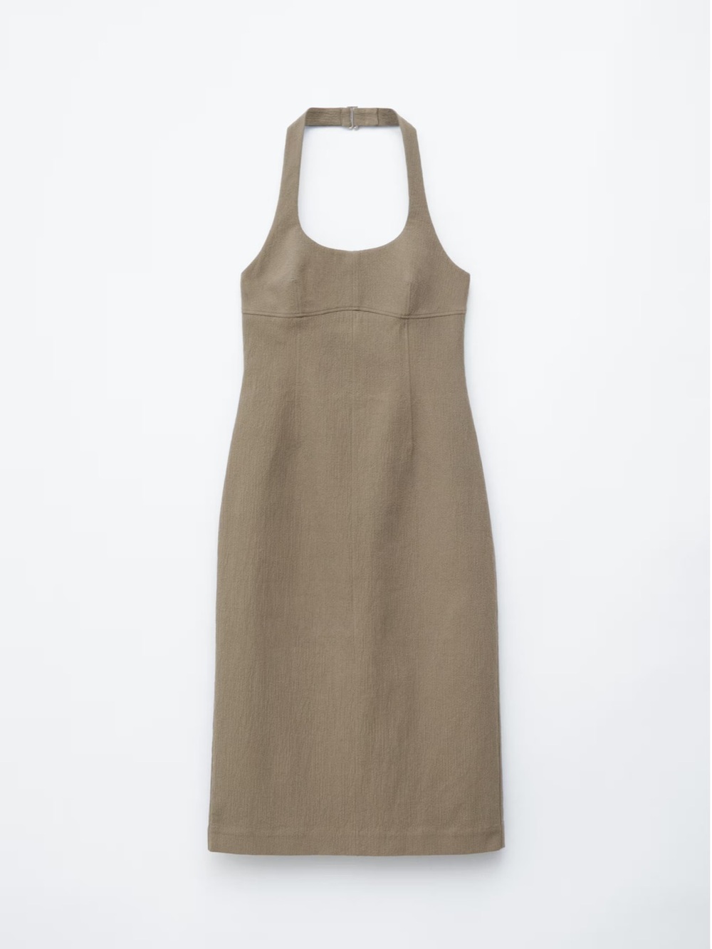 & Other Stories Taupe Halter Midi Dress - Picture 10 of 10